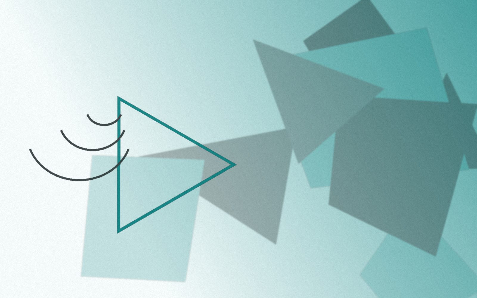 Abstract brand-toned composition representing a systems implementation project